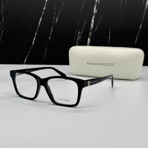 BRAND NEW ALEXANDER MCQUEEN EYEGLASSES, WOMEN BLACK EYEWEAR AM0283O 001